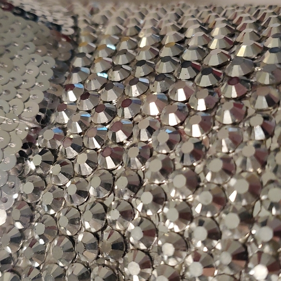 Rhinestone sequins Silver color baseball cap Standard in Very good condition - Picture 6 of 13